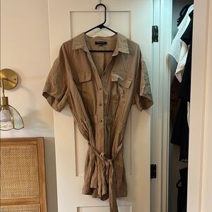 Dynamite XL Tan Jumpsuit Romper Shorts